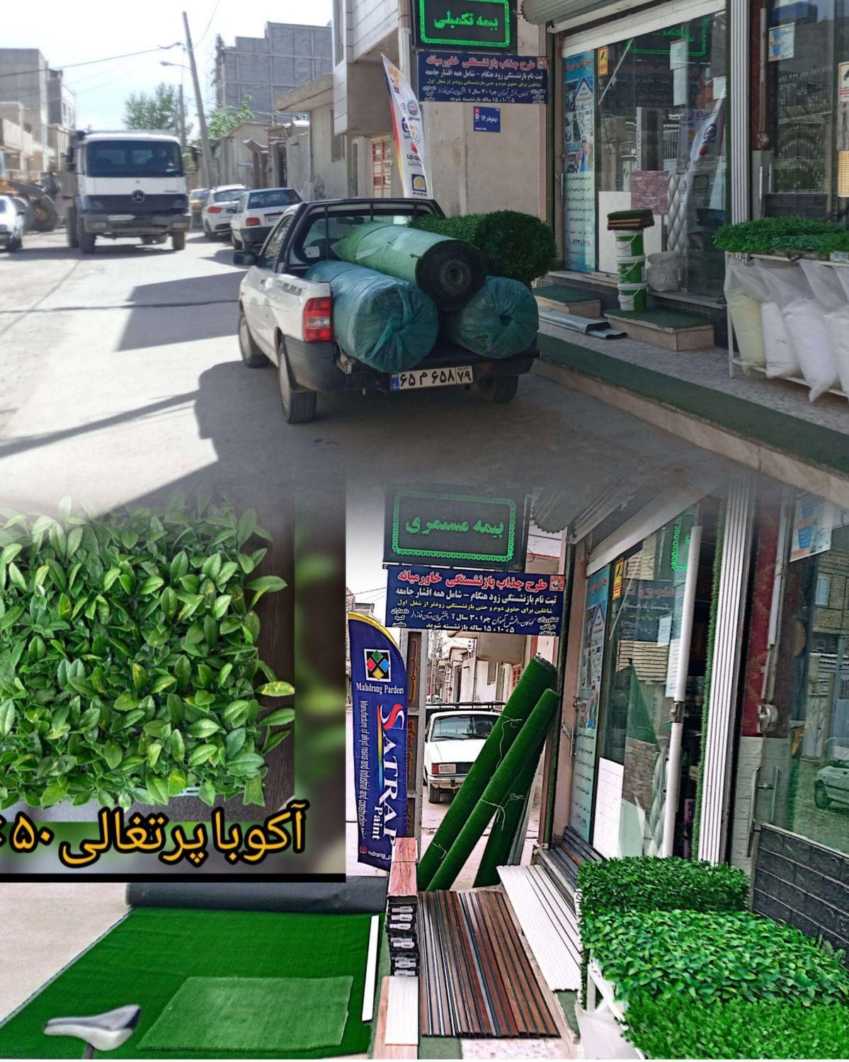 چمن مصنوعی|مصالح و تجهیزات ساختمان|تاکستان, |دیوار