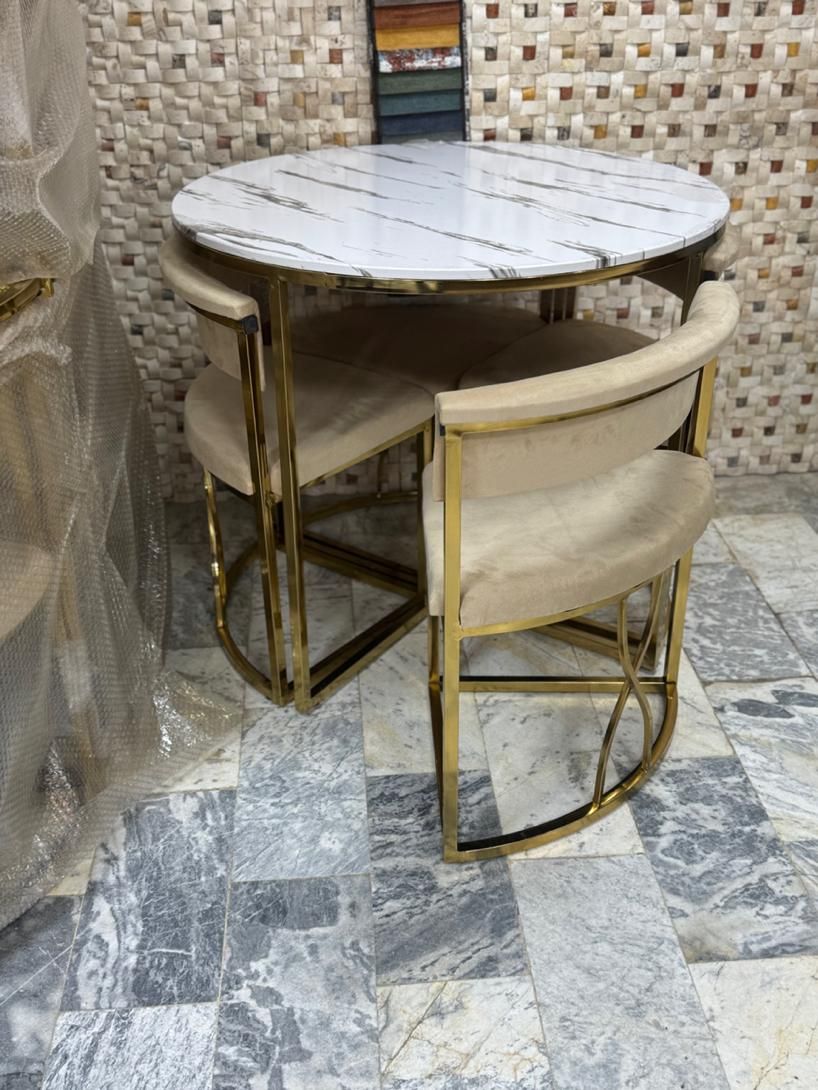 میزناهاخوری فلزی کمجا پشت ‌پارچه راحتی|میز و صندلی غذاخوری|کرمانشاه, |دیوار