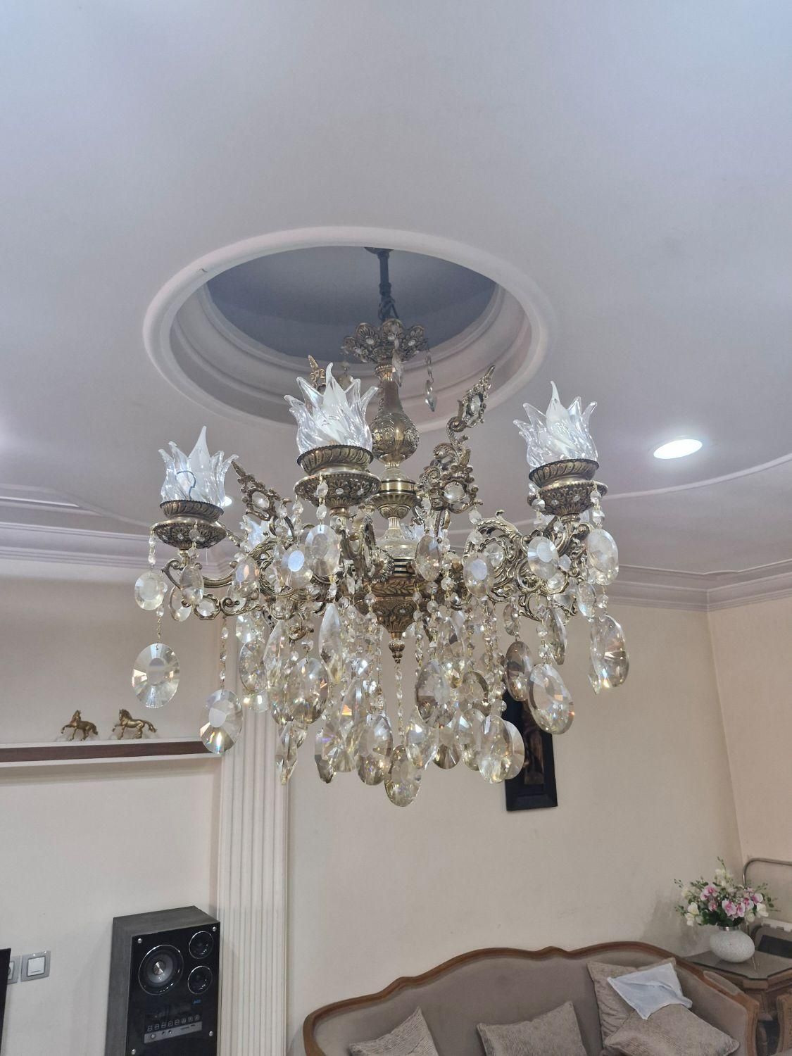 لوستر برنجی|لوستر و چراغ آویز|پاکدشت, پارچین|دیوار