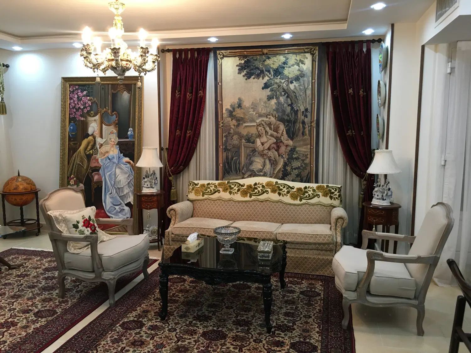تپستری طرح کوبلن گوبلن آنتیک فرانسوی بکدراپ|کلکسیون اشیاء عتیقه|تهران, اقدسیه|دیوار