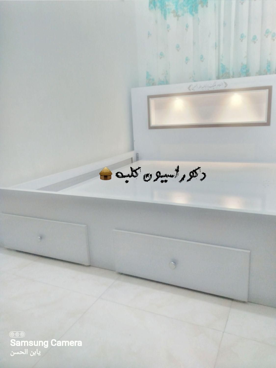 تخت خواب چراغ دار سفارشی|تخت و سرویس خواب|رشت, سلیمانداراب|دیوار