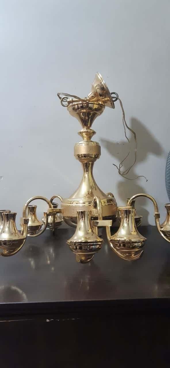 یک جفت لوستر برنجی مهر افروز|لوستر و چراغ آویز|تهران, خرمشهر|دیوار