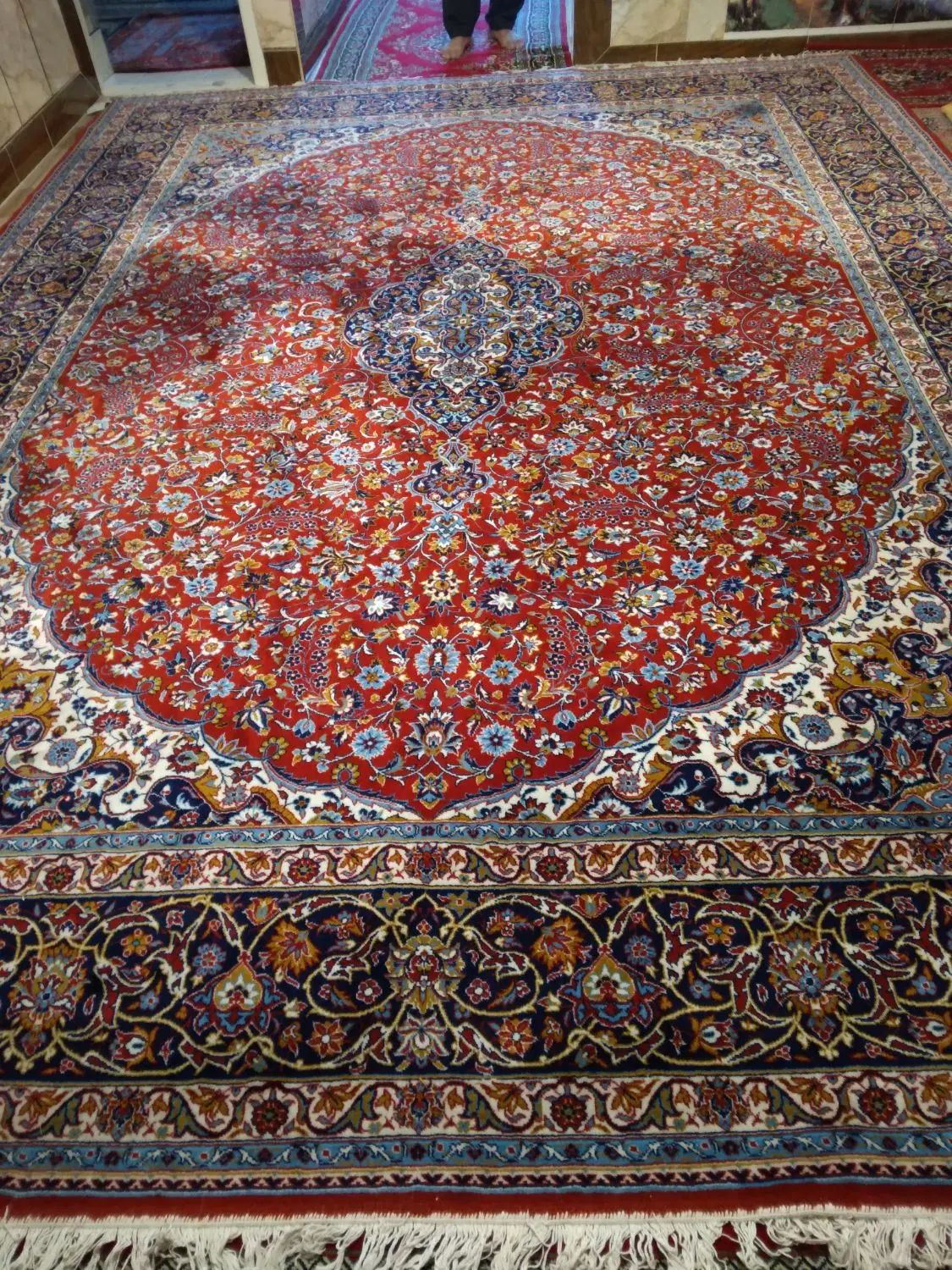 فرش ۱۲متری سالم در حد نو بدون پارگی سالم سالم|فرش|نهاوند, |دیوار