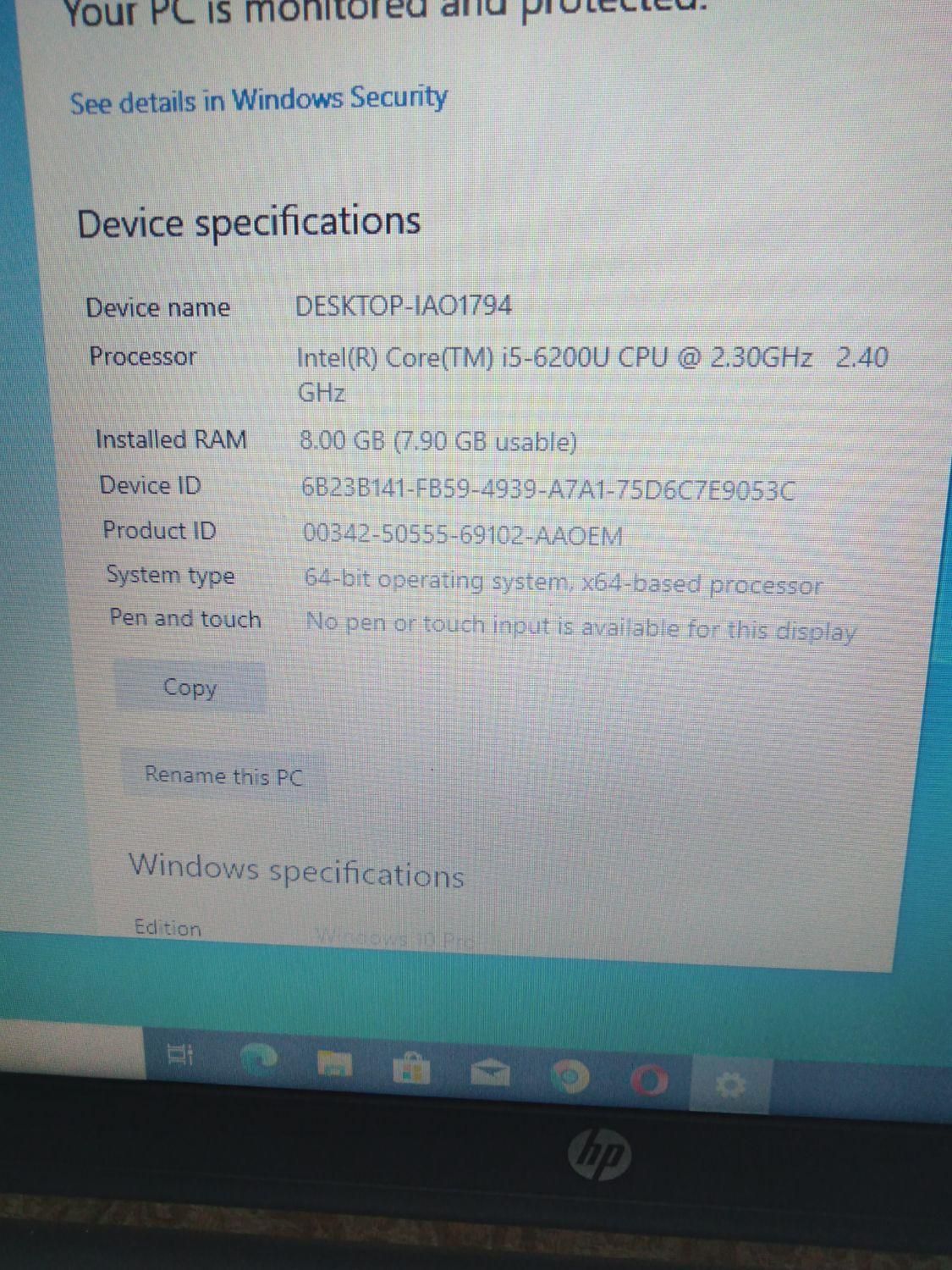لپ تاپ HP  I5 نسل۶|رایانه همراه|تبریز, |دیوار