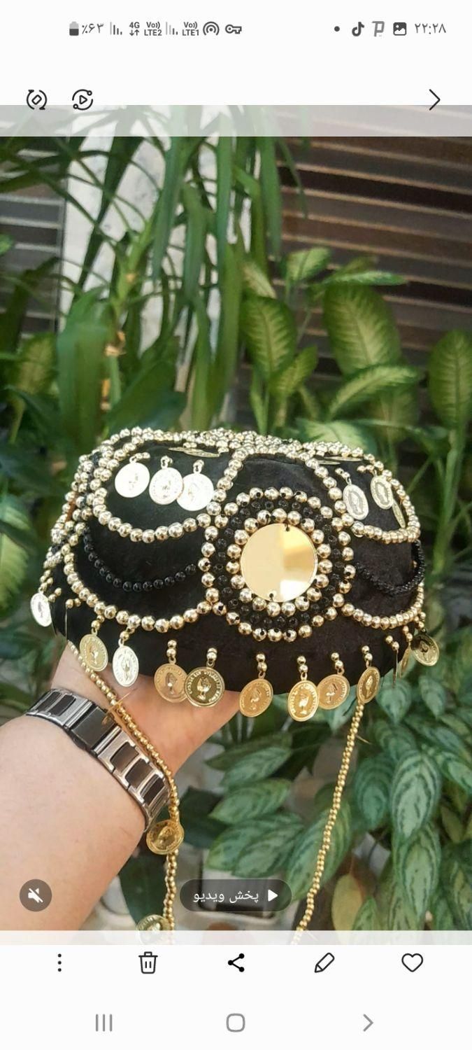 کلاه مجلسی کار شده|لباس|کرمانشاه, |دیوار