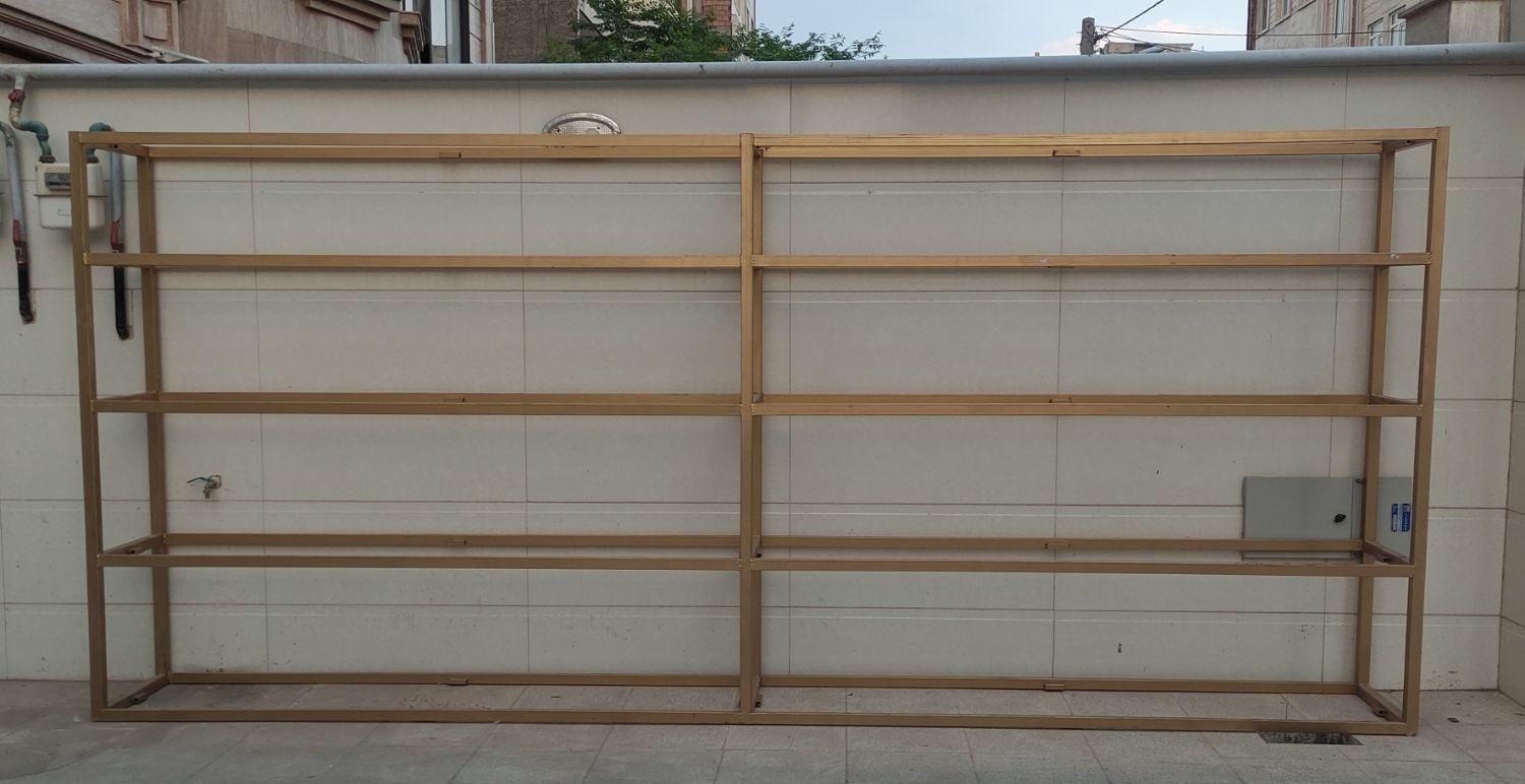 قفسه آهنی چهارعددبفروش میرسدباقوطی40وطبقات ام دی ف|کتابخانه، شلف، قفسههای دیواری|شریفآباد, |دیوار