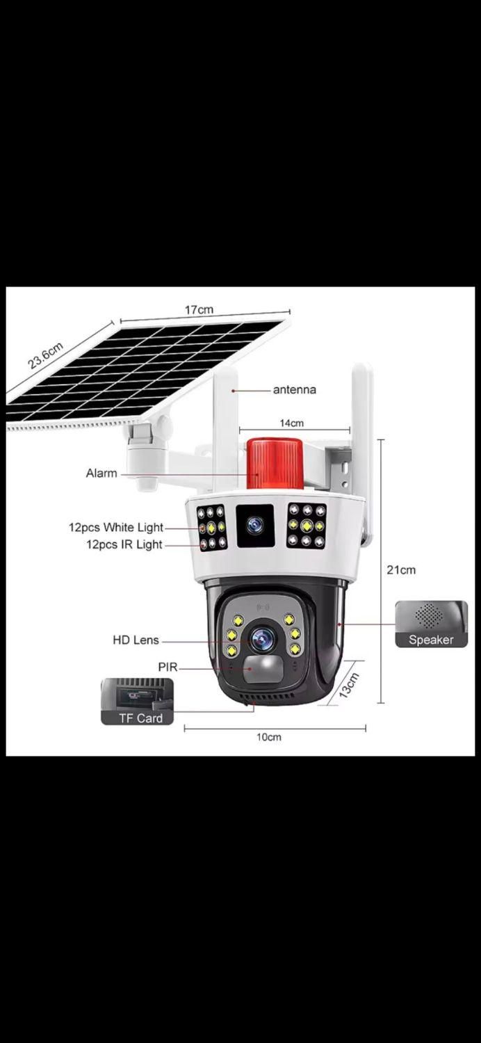 دوربین خورشیدی سیمکارتی/ چرخشی /۳۶۰ درجه|دوربین مداربسته|تبریز, |دیوار