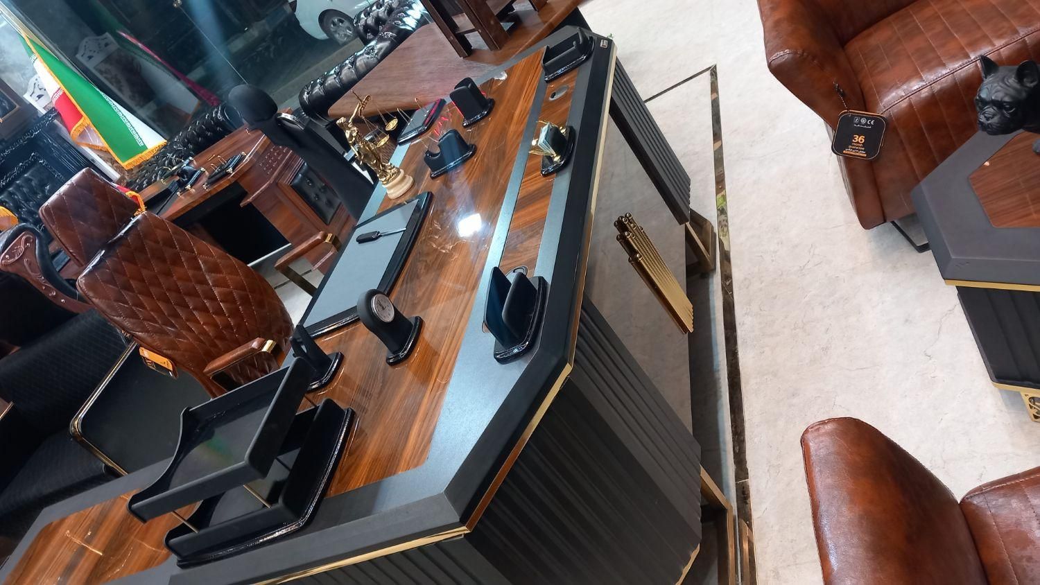 میز مدیریت ماک. صندلی مدیریت .کتابخونه|مبلمان اداری|صفادشت, |دیوار