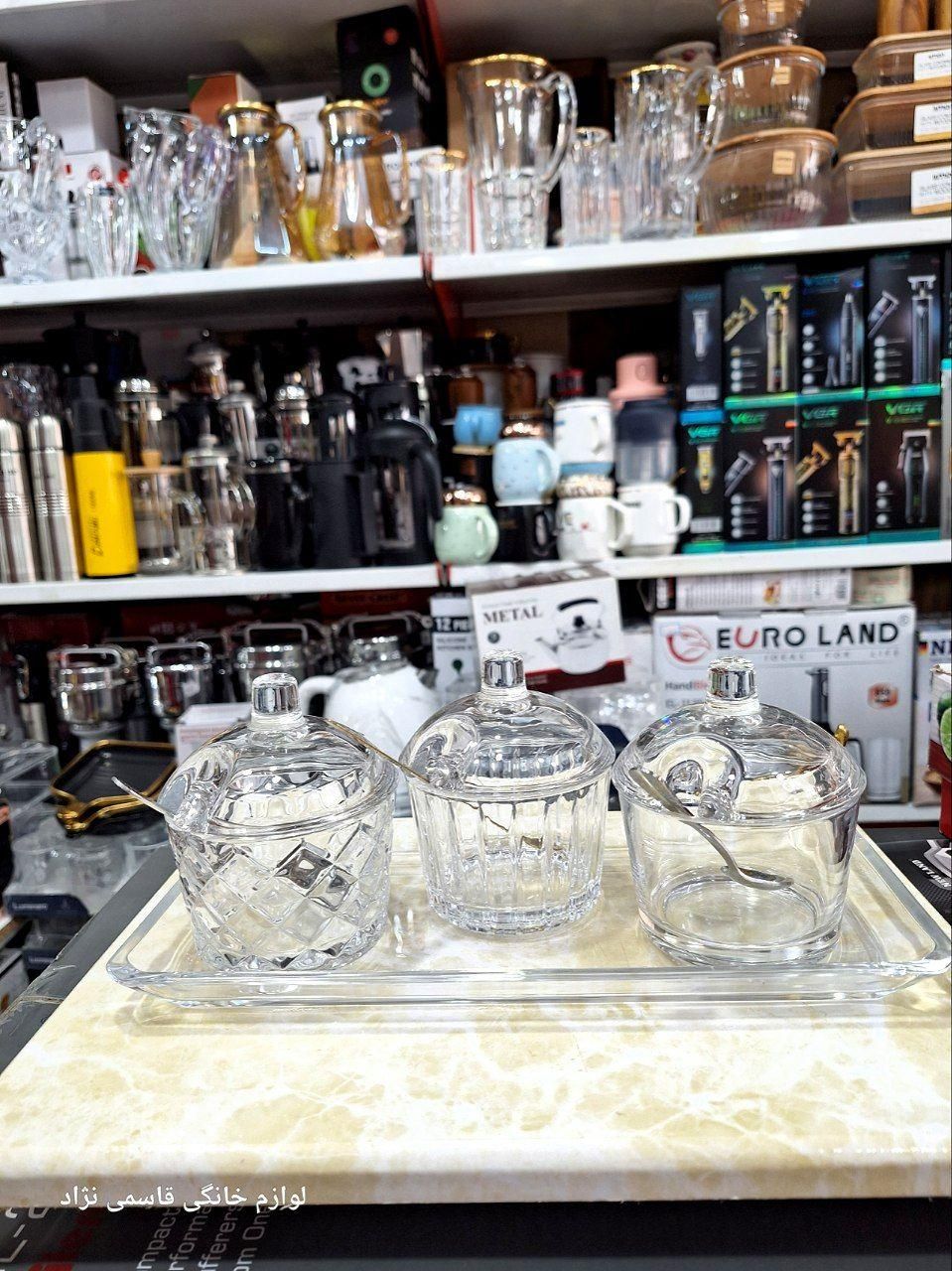 قهوه دان کریستال جدید*لوازم خانگی قاسمی نژاد|ظروف سرو و پذیرایی|سیرجان, |دیوار