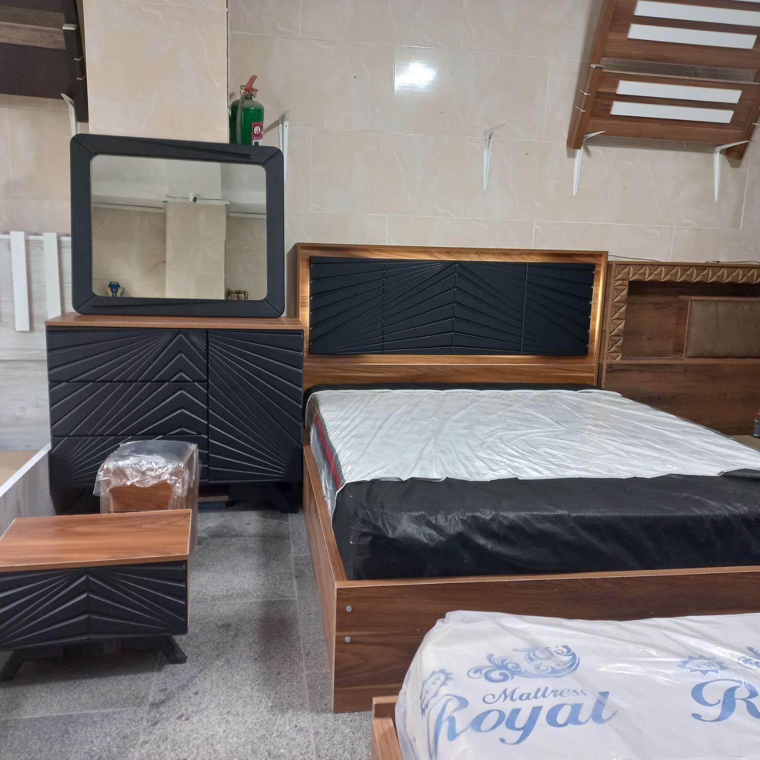 سرویس خواب دو نفره تمام MDF/دلوین/تخت خواب|تخت و سرویس خواب|اصفهان, دوطفلان|دیوار
