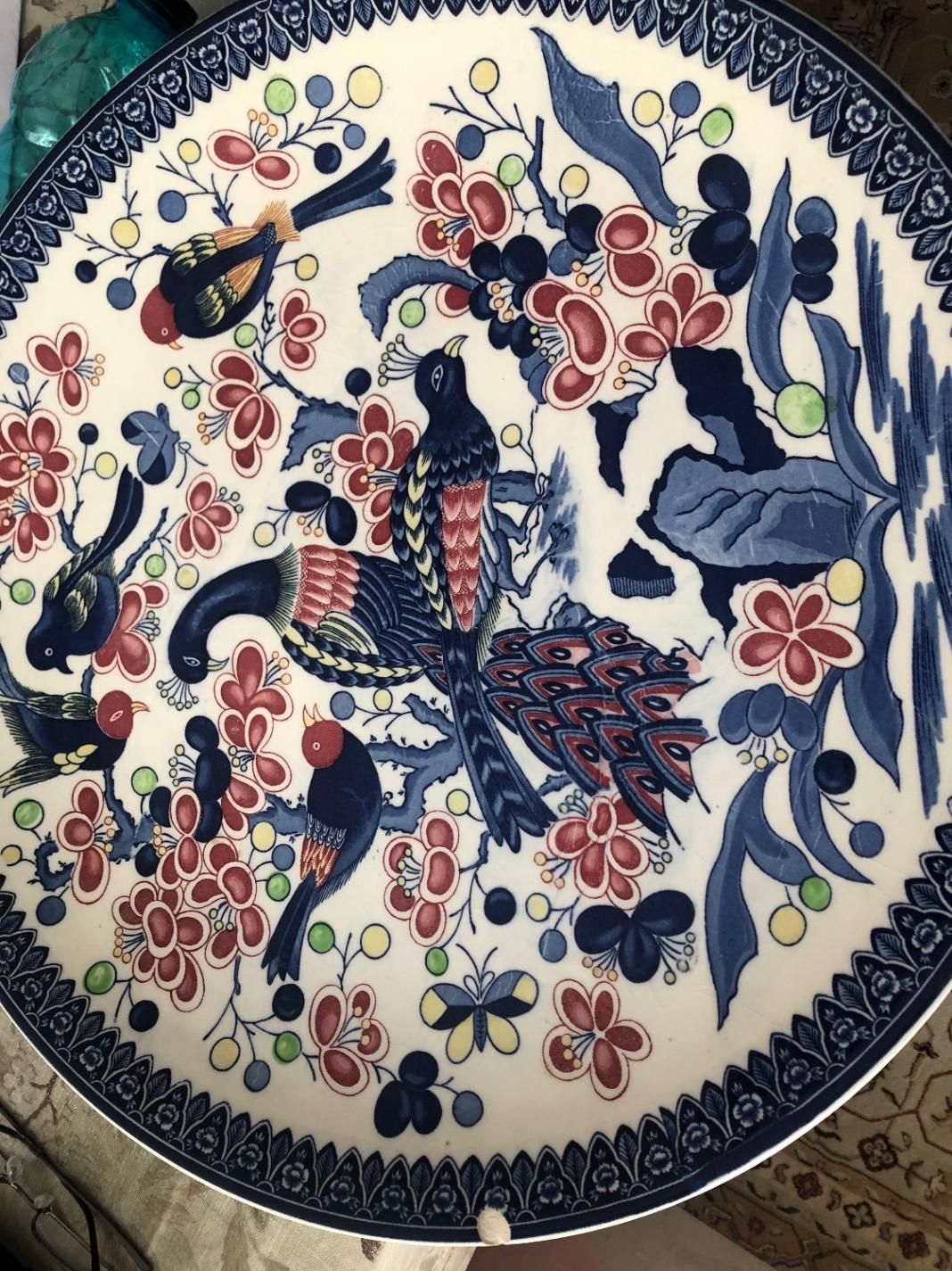 دیس گرد گل مرغی قدیمی|صنایع دستی و سایر لوازم تزئینی|تهران, صادقیه|دیوار