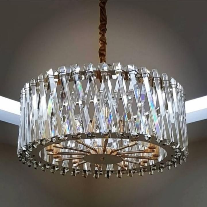 لوستر کریستال سقفی مدرن 10 شاخه 50 سانتی|لوستر و چراغ آویز|تهران, نیروی هوایی (پیروزی)|دیوار