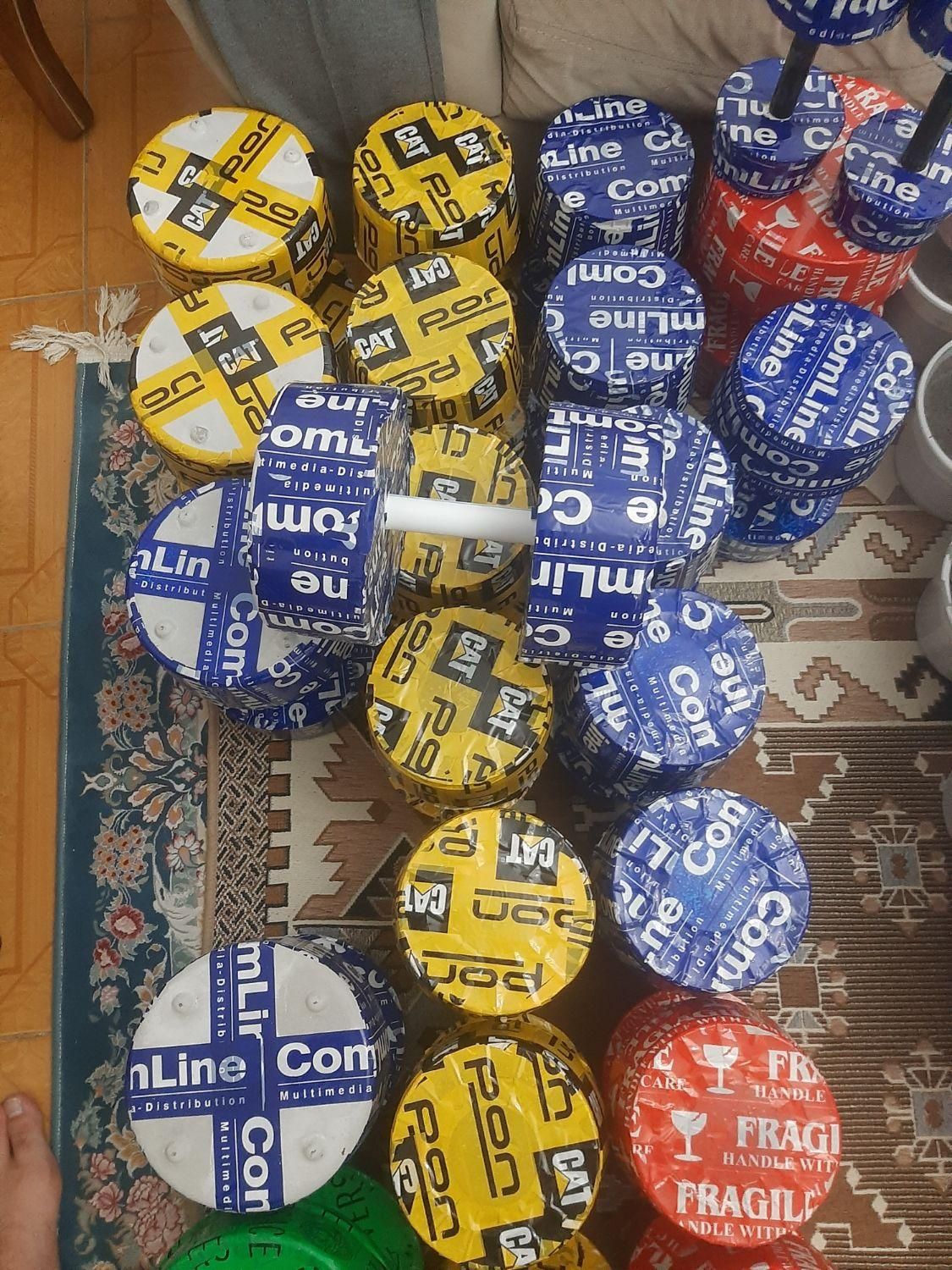 فروش دمبل بتنی و صفحه های بتنی|تجهیزات ورزشی|رشت, آزادگان|دیوار