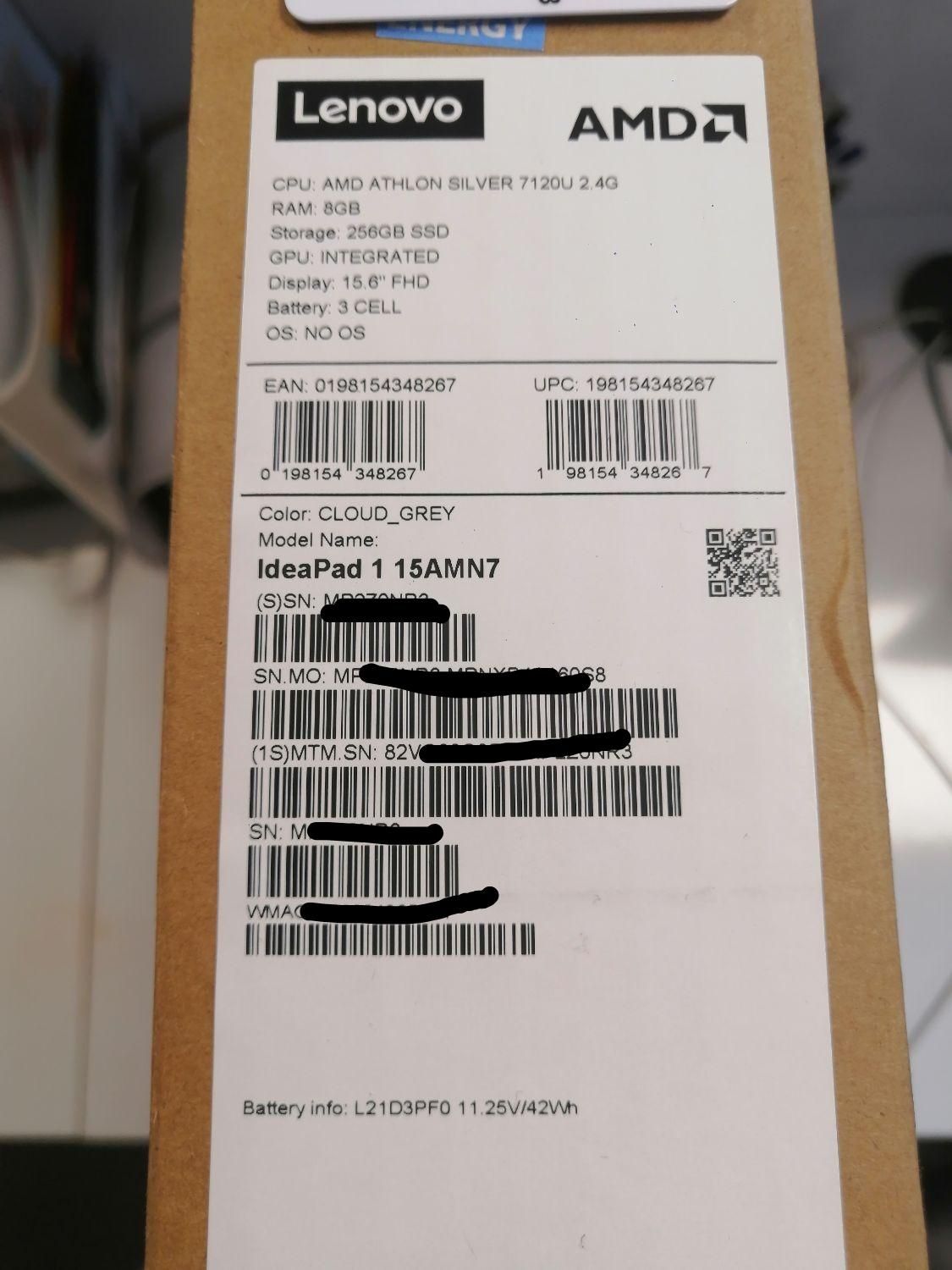 لپ تاپ لنوو مدل IdeaPad 1 8ram 256SDD|رایانه همراه|تهران, جمال‌زاده|دیوار