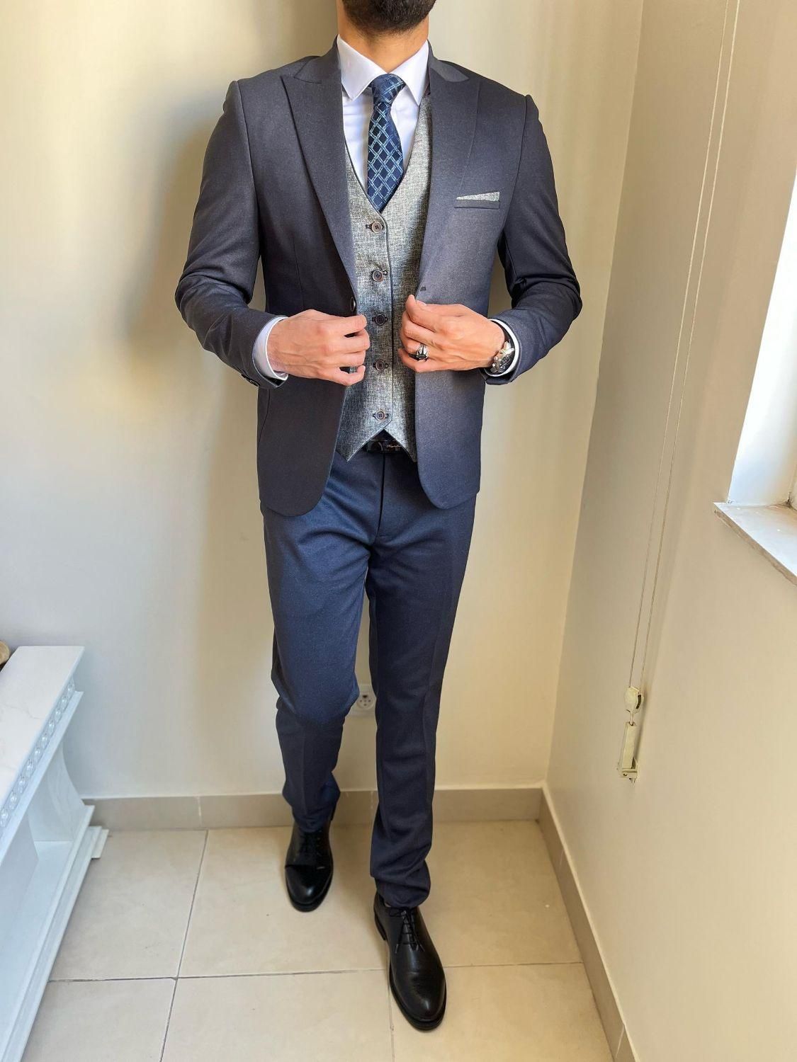 کت شلوارجلیقه آبی|لباس|تبریز, |دیوار