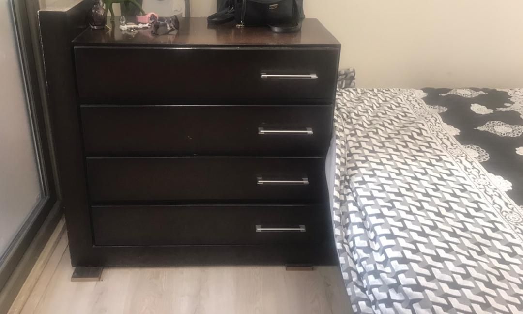 سرویس خواب دو نفره چوب شیک|تخت و سرویس خواب|تهران, خزانه|دیوار