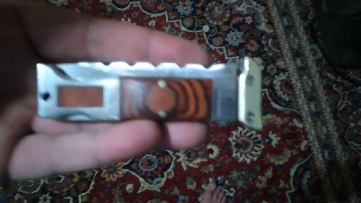 چاقو قدیمی آمریکای .یواس ا .ضامن دار خیلی قدیمی|کلکسیون اشیاء عتیقه|بروجرد, |دیوار