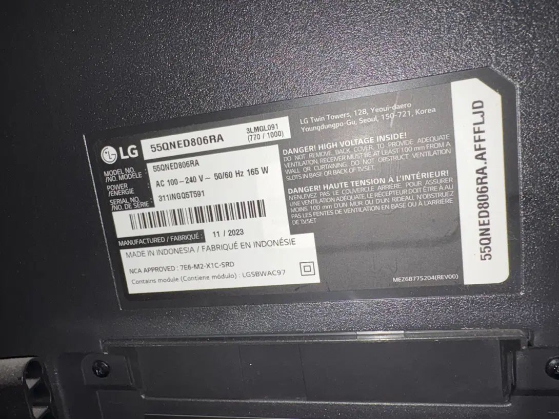 LG  55  qned806|تلویزیون و پروژکتور|تهران, میدان ولیعصر|دیوار