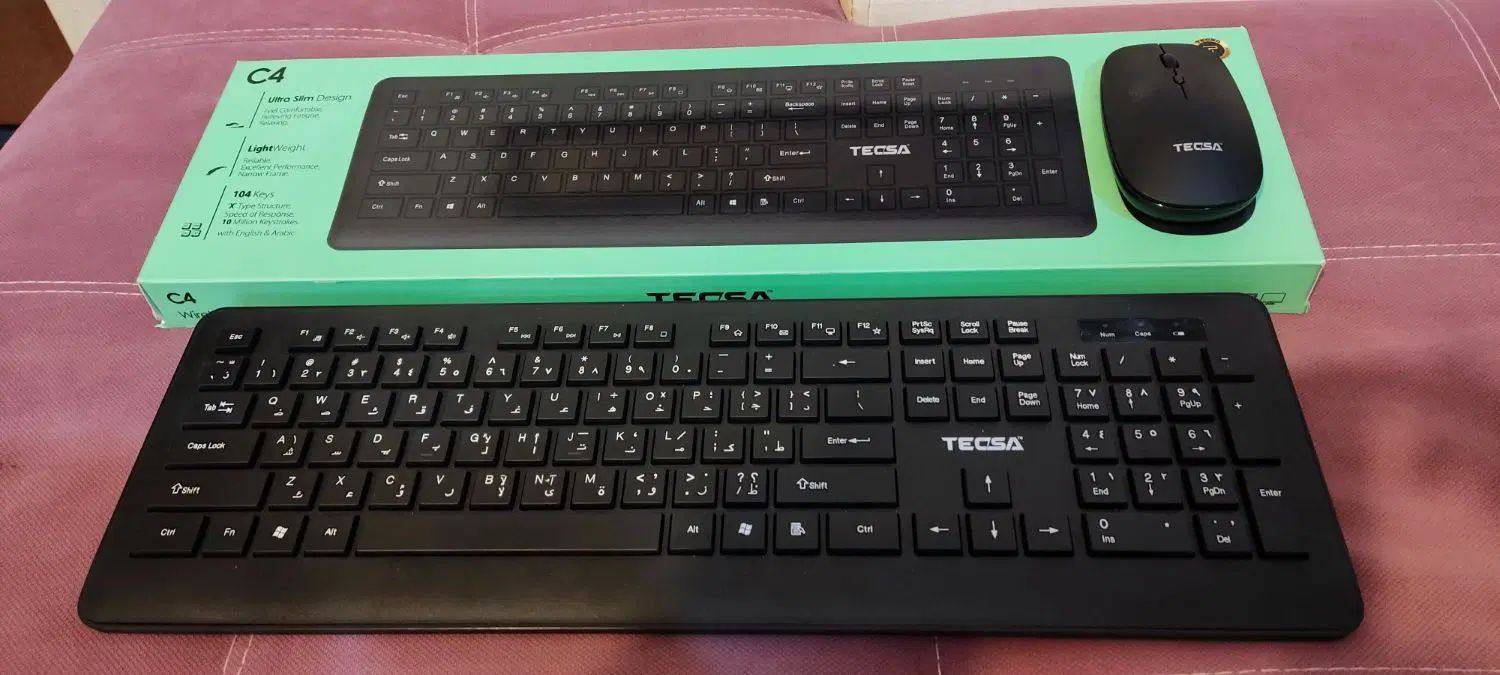 کیبورد و موس بی‌سیم TECSA C4|قطعات و لوازم جانبی رایانه|اصفهان, ملک‌شهر|دیوار