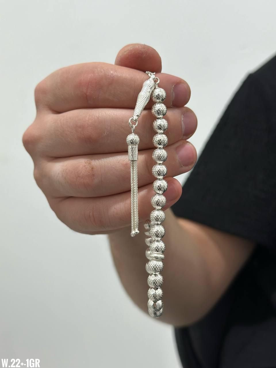 تسبیح نقره ترک روکش جواهری کم اجرت کارگاه نقره|بدلیجات|تبریز, |دیوار