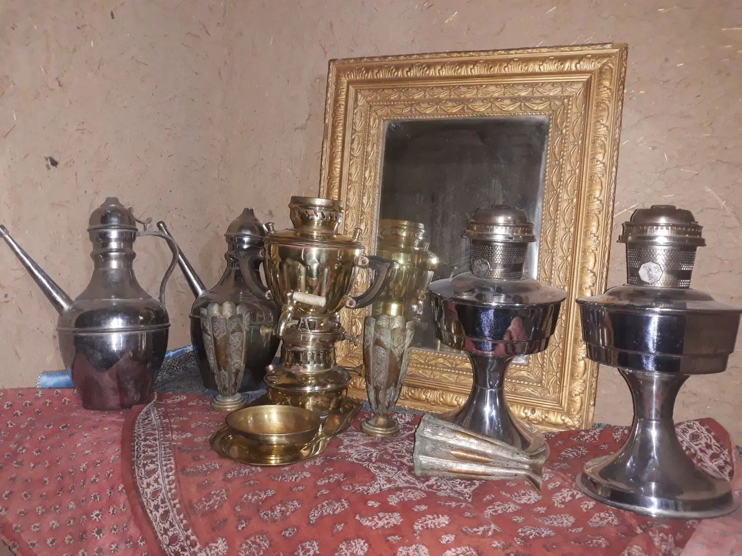 سماور گردسوز رادیو منقل بخاری نفتی گاز تلوزیون|کلکسیون اشیاء عتیقه|فلاورجان, |دیوار