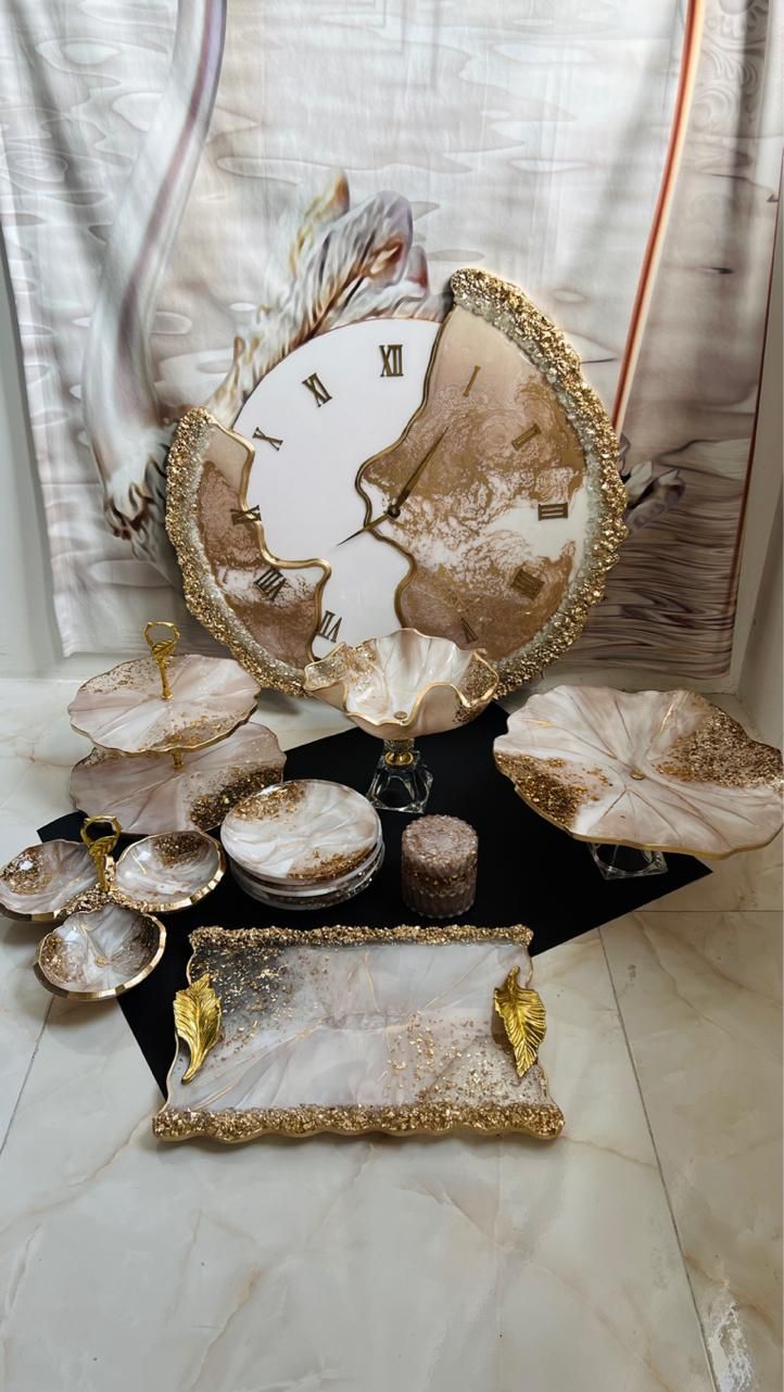 سرویس پذیرایی رزینی ۶ نفره|ظروف سرو و پذیرایی|گرگان, |دیوار