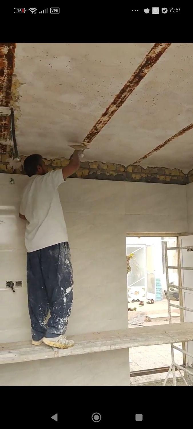 گچکاری گچ کاری و لکه گیری ساختمان پذیرفته می شود|خدمات پیشه و مهارت|قم, آزادگان|دیوار