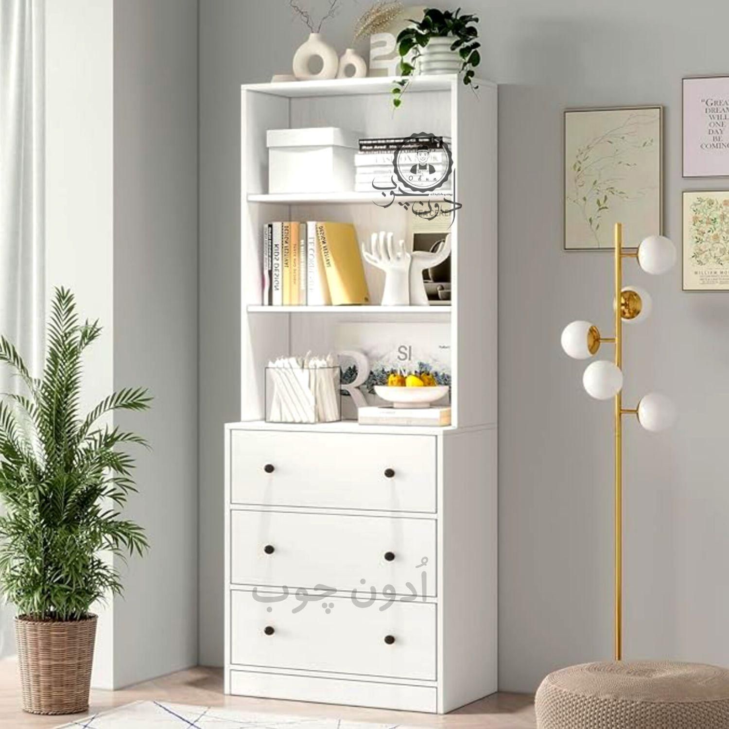 کتابخانه کشو دار مدل سودابه|کتابخانه، شلف، قفسه‌های دیواری|تبریز, |دیوار