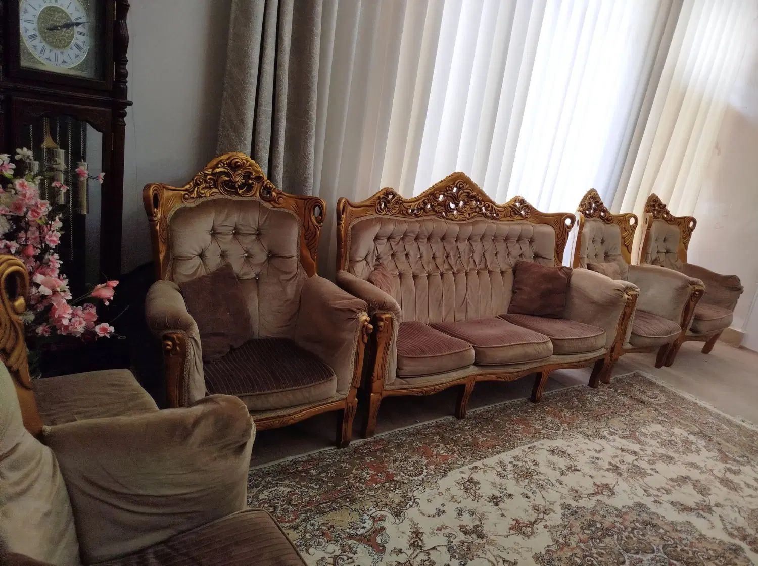 مبلمان استیل چوب راش،پارچه ترک ،قیمتویترین جداست..|مبلمان خانگی و میز عسلی|تهران, هفده شهریور|دیوار