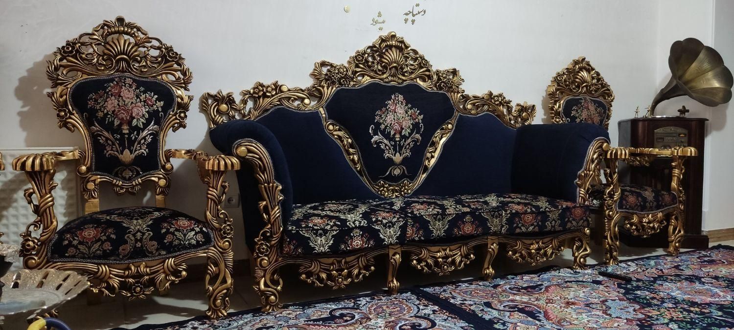 مبل پنجه شیری ۸نفره تمیز و شیک|مبلمان خانگی و میز عسلی|نسیم‌شهر, |دیوار