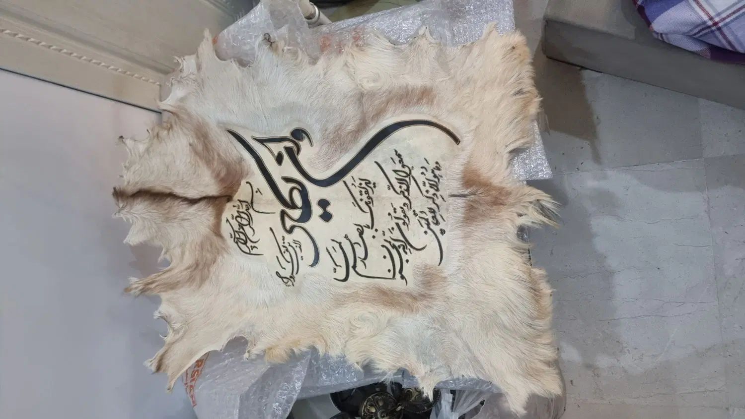 وان یکاد سوره آیه تابلو پوست|تابلو، نقاشی، عکس|تهران, باغ فیض|دیوار