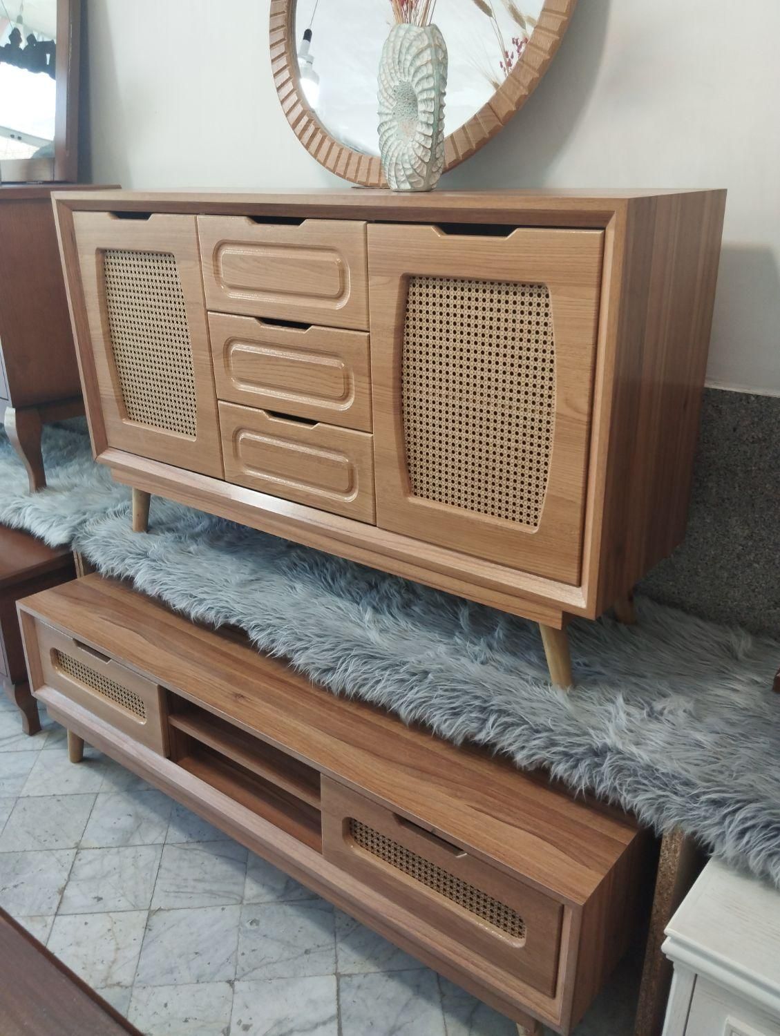 میزtv وکنسول وکیوم مدل حصیری|بوفه، ویترین، کنسول|مشهد, شفا|دیوار