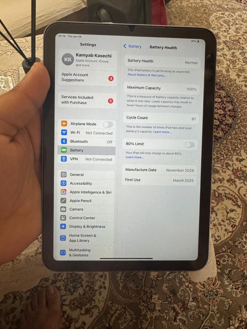 ipad mini 7 (A17 pro)|تبلت|اصفهان, حسین‌آباد|دیوار