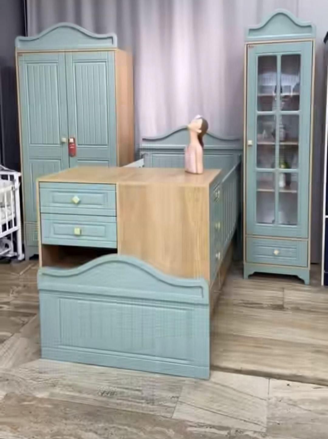 سرویس کمد و تخت نوزاد نوجوان مدل آیسان|تخت و سرویس خواب|پردیس, فاز ۴|دیوار