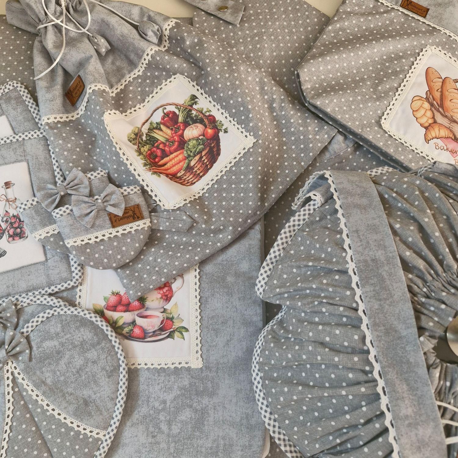 سرویس اشپزخانه وپیشبند|سفره، حوله، دستمال آشپزخانه|اراک, |دیوار