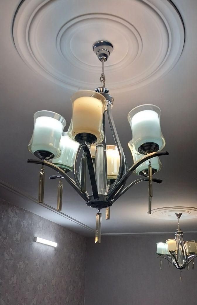 لوستر طرح غنچه ۶ شعله ۳ عدد تک شعله ۲ عدد|لوستر و چراغ آویز|خرم‌آباد, |دیوار