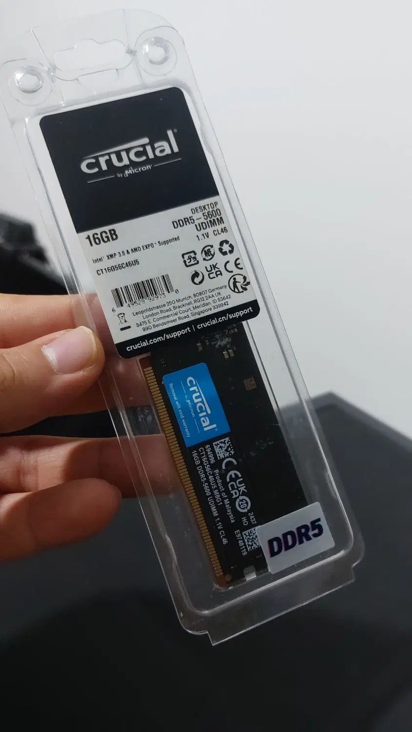 رم ۱۶ گیگ ddr5 کروشیال|قطعات و لوازم جانبی رایانه|اصفهان, برازنده|دیوار