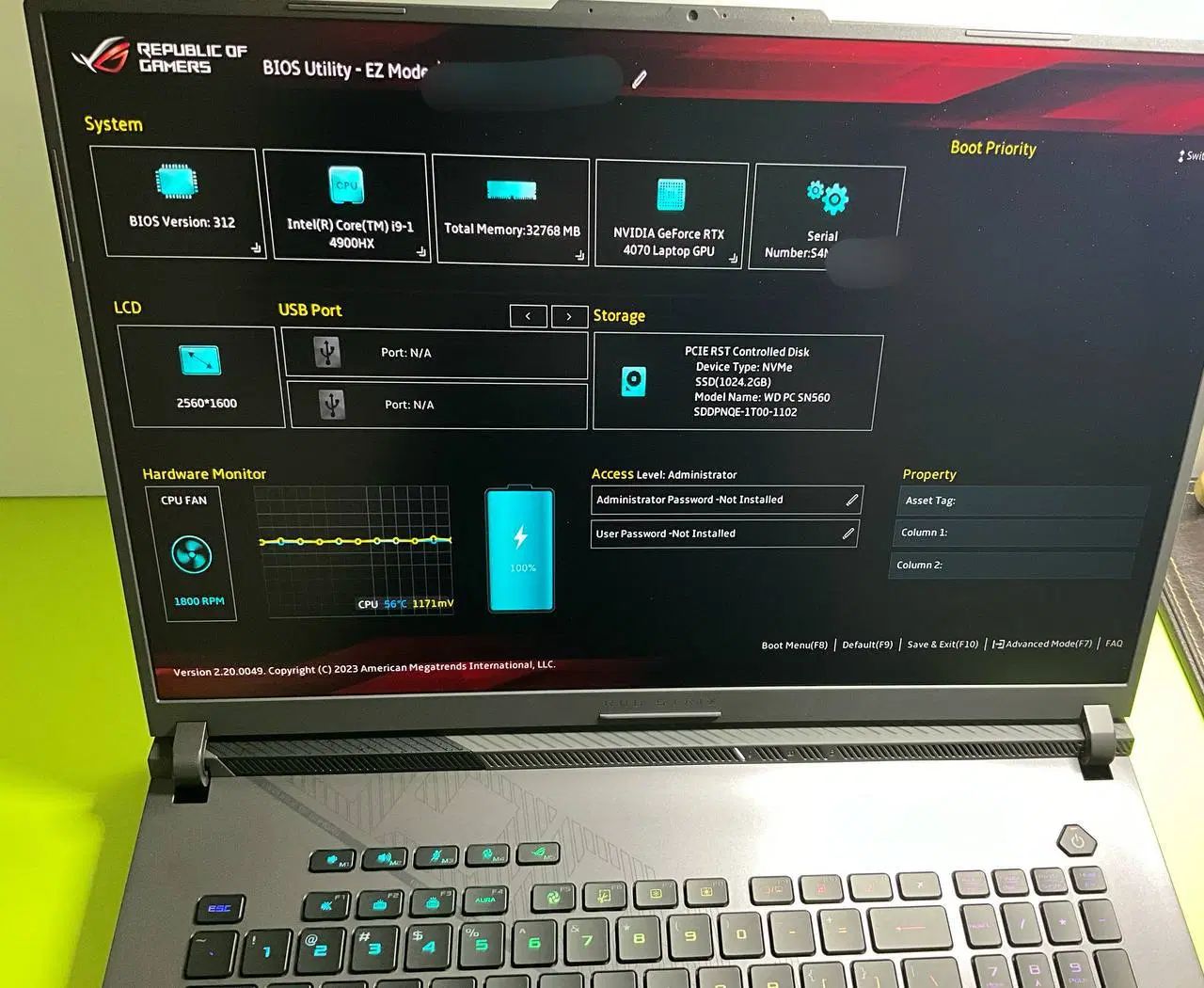 Rog g814 jir  لپتاپ ایسوس راگ|رایانه همراه|اردبیل, |دیوار