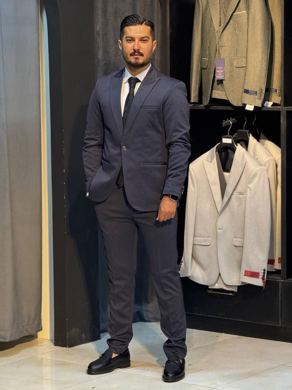 کت شلوار بدون ژیله سرمه ای روشن(شوک پلاس )|لباس|تبریز, |دیوار