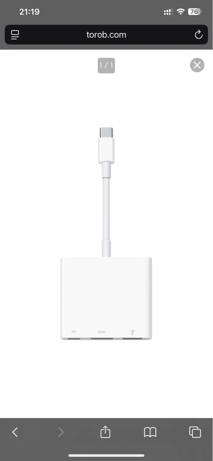 مبدل HDMI به type C مدل اداپتور اصل اپل|لوازم جانبی موبایل و تبلت|تهران, تهرانپارس غربی|دیوار