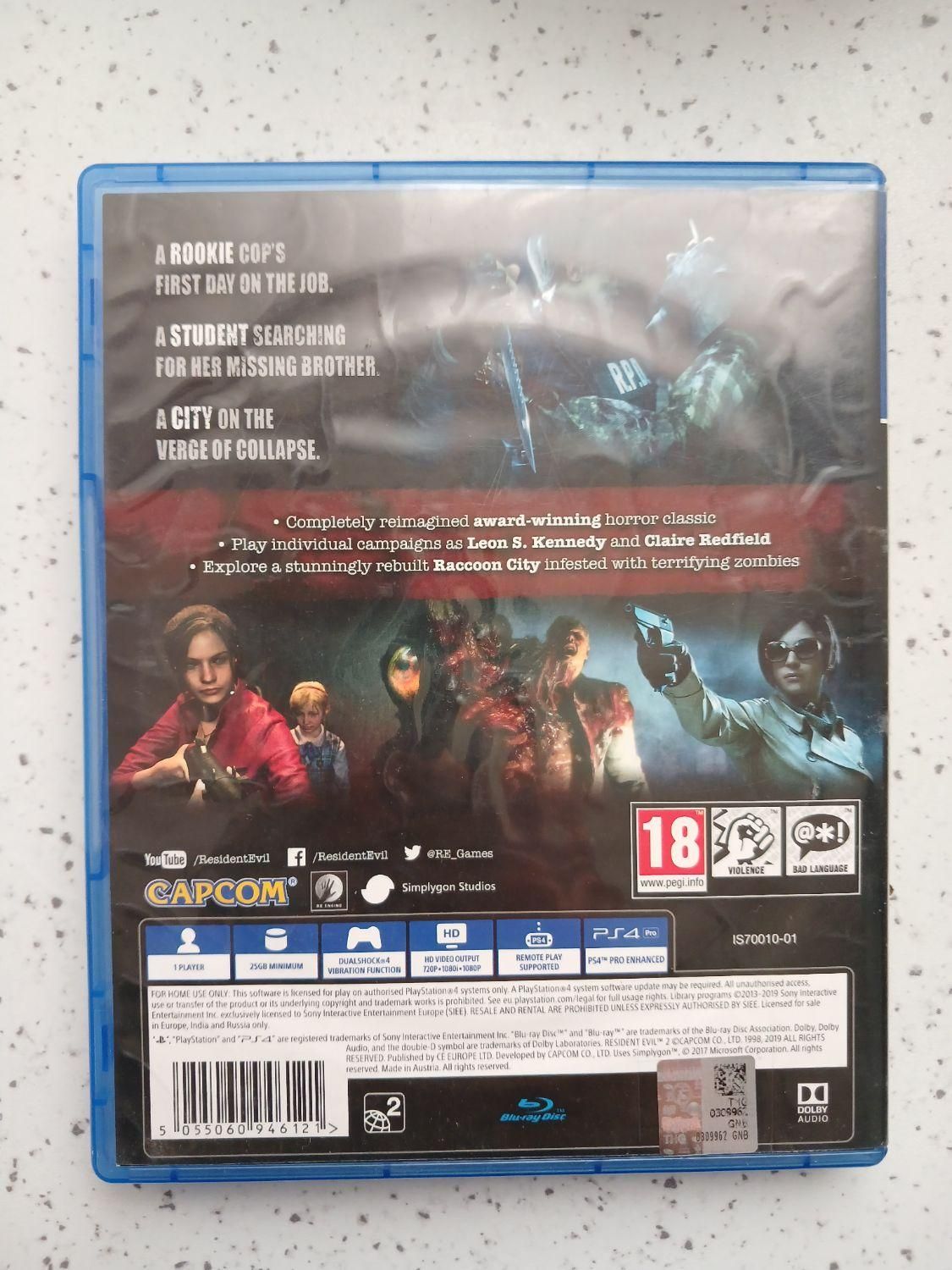 بازی ps4 resident evil 2|کنسول، بازی ویدئویی و آنلاین|تهران, افسریه جنوبی|دیوار
