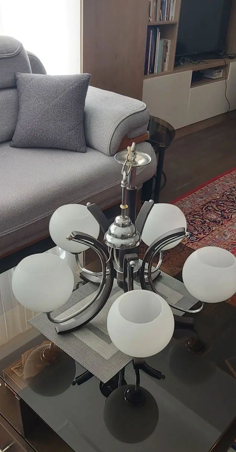 لوستر چوب و فلز|لوستر و چراغ آویز|کرج, جهان‌شهر|دیوار
