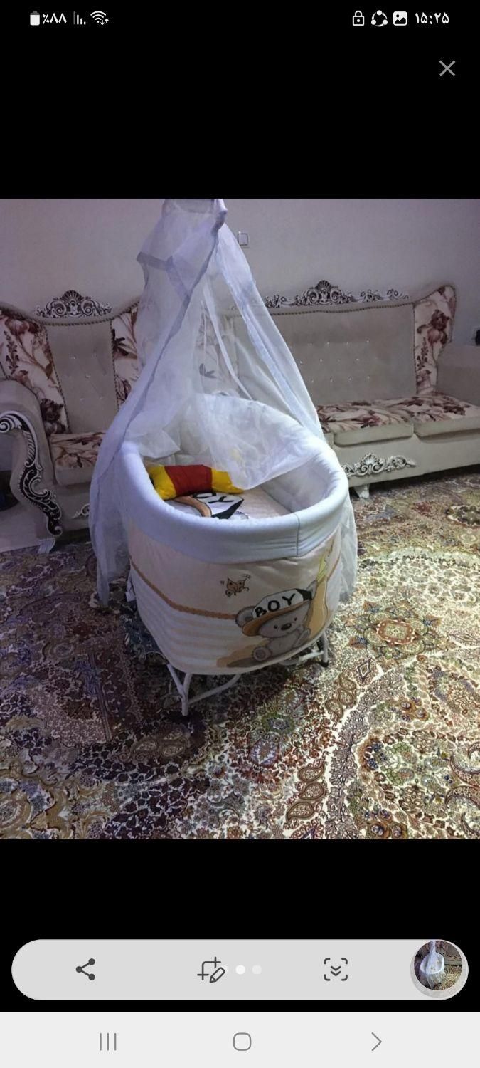 تخت گهواره ای|اسباب و اثاث بچه|گلپایگان, |دیوار