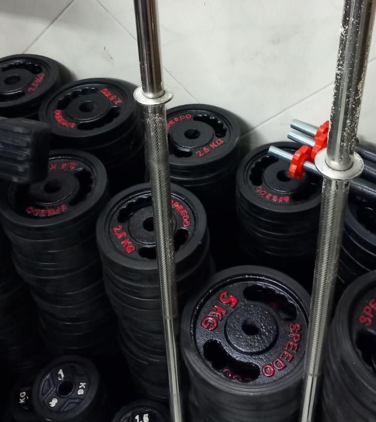 پکیج وزنه فلزی +دسته دمبل+میله هالتر|تجهیزات ورزشی|تهران, افسریه شمالی|دیوار