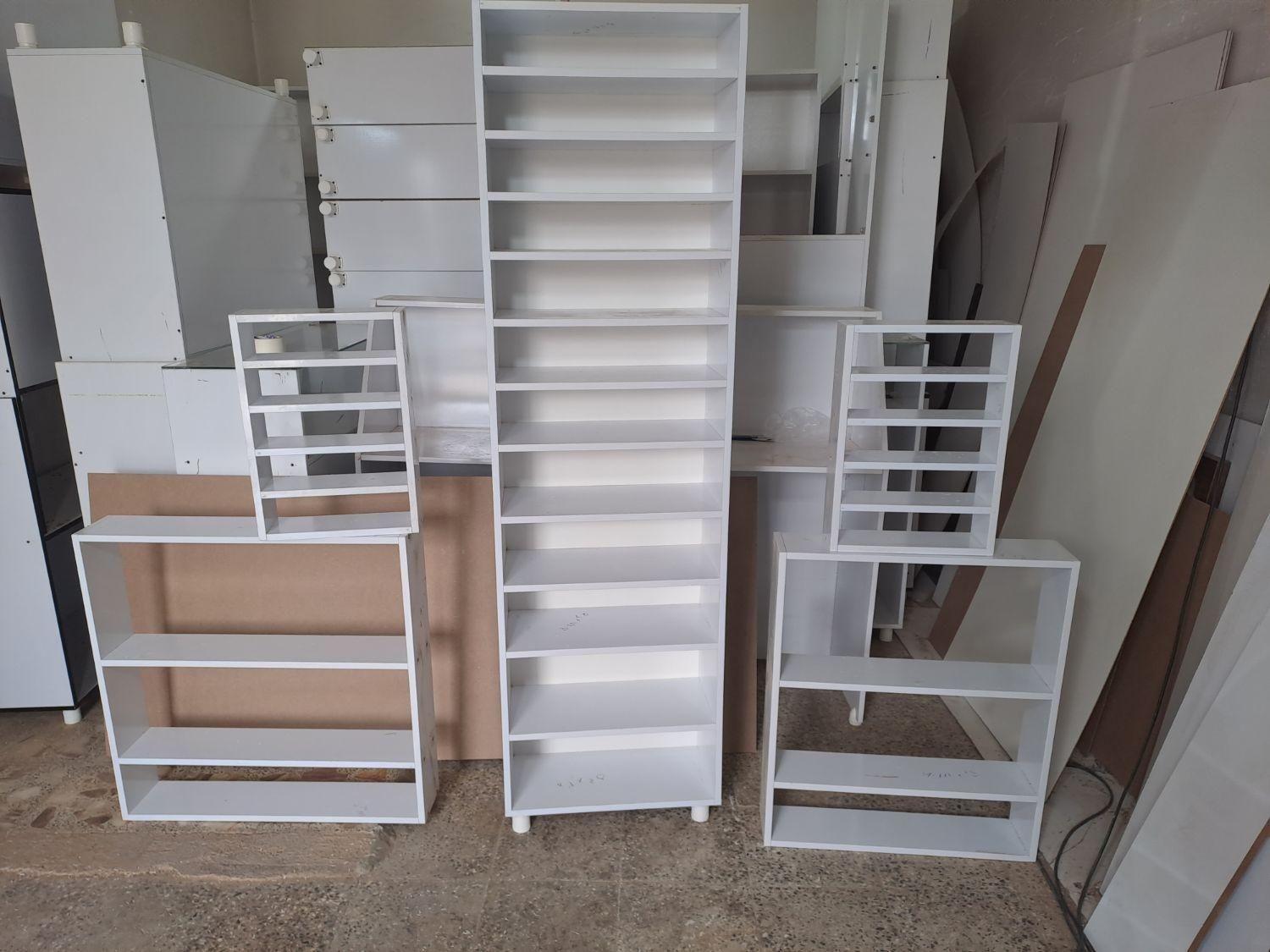 قفسه میز کانتر ویترین پیش ساخته|کتابخانه، شلف، قفسههای دیواری|شیراز, تاچارا|دیوار