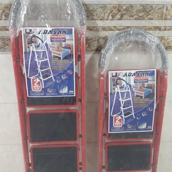 نردبان ۴پله فلزی کار آسان تاشو|ابزارآلات|کرج, چهارصد دستگاه|دیوار
