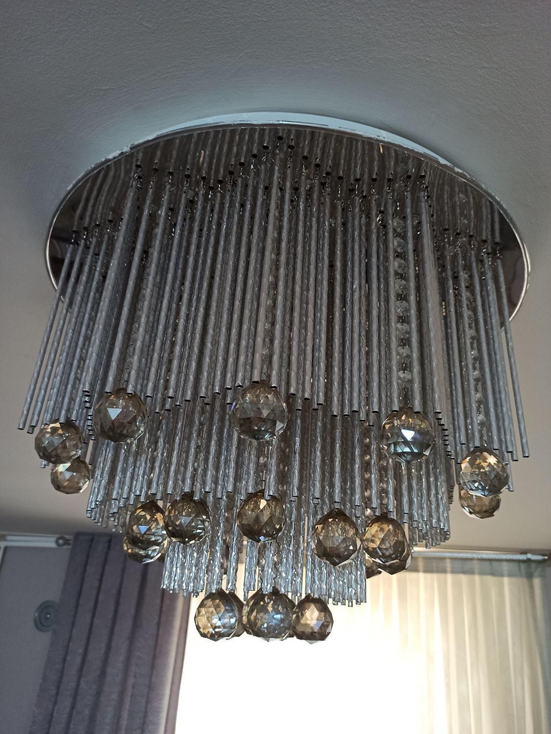 لوستر سقفی کریستالی|لوستر و چراغ آویز|اراک, |دیوار