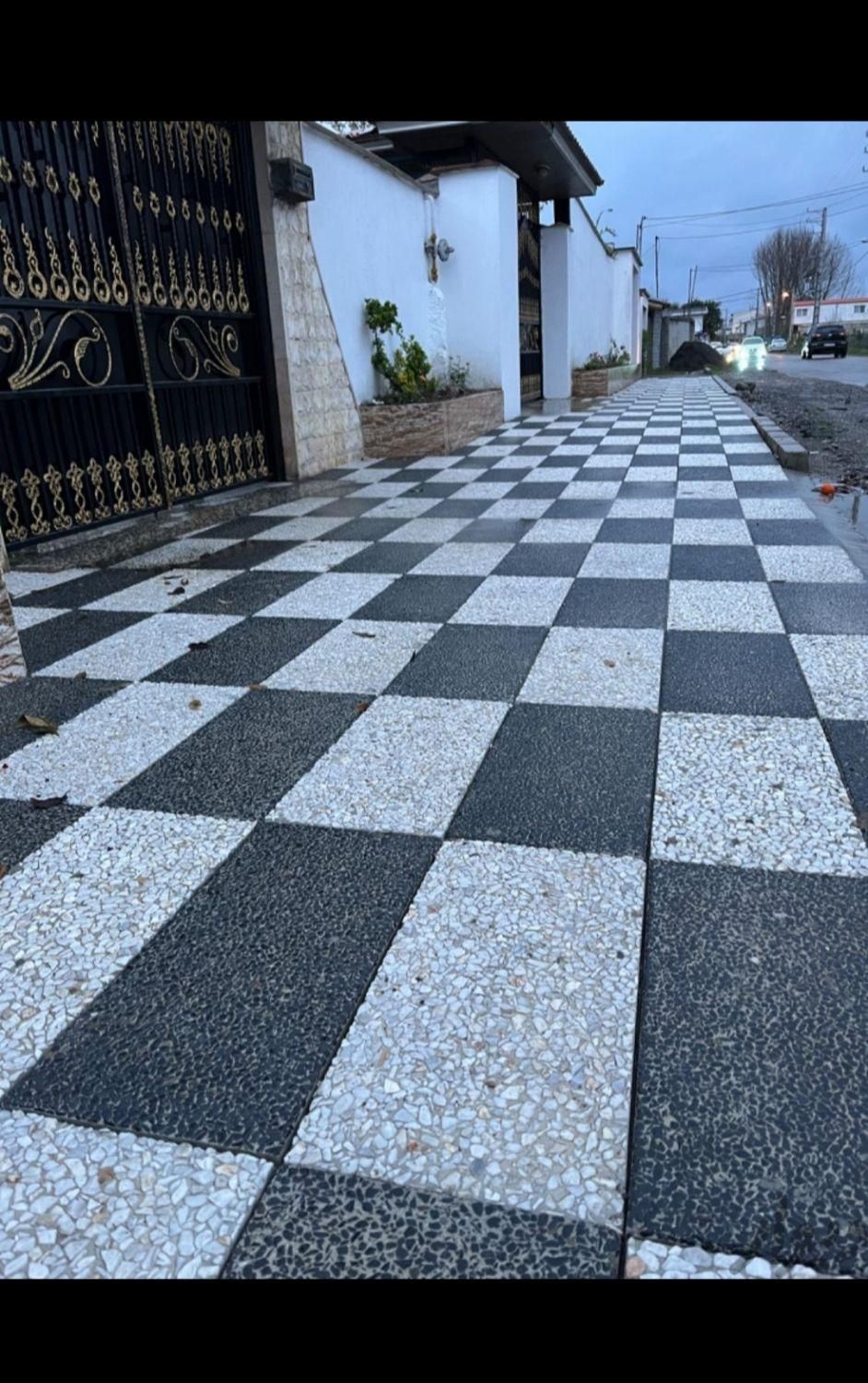 موزائیک واش بتن تمام اتوماتیک نرده آلاچیق آبنما|مصالح و تجهیزات ساختمان|همدان, |دیوار