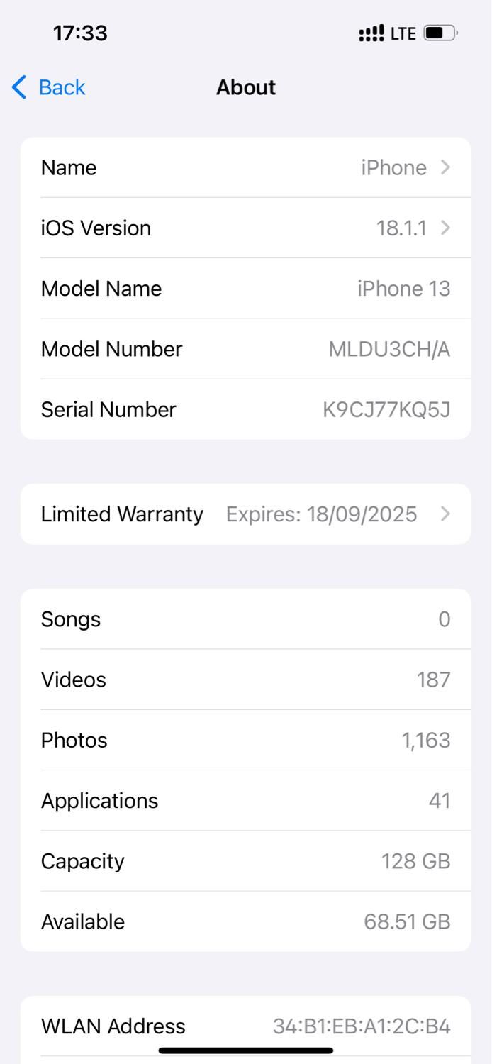 اپل iPhone 13 با حافظهٔ ۱۲۸ گیگابایت|موبایل|رشت, کوی مهر|دیوار
