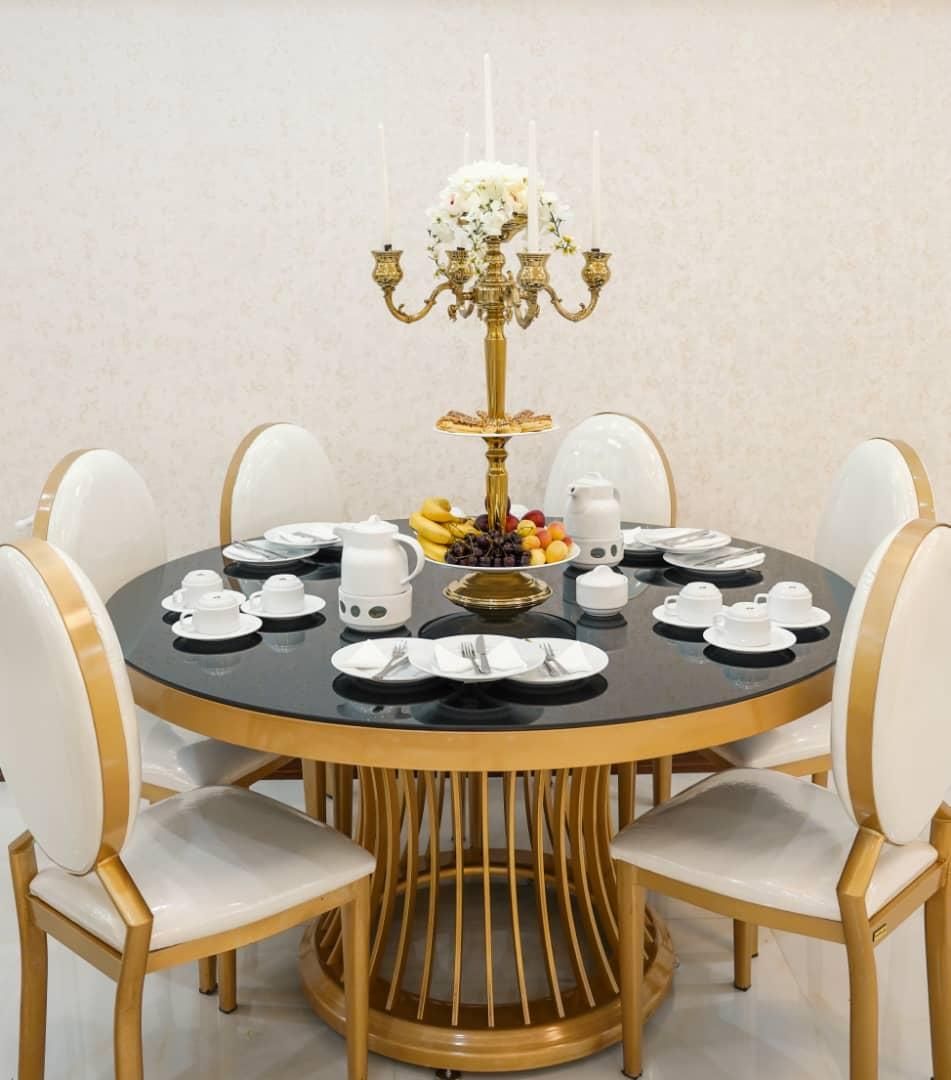 صندلی تالاری فلزی نیلوفر|میز و صندلی غذاخوری|آیسک, |دیوار